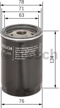 BOSCH 0 451 103 074 - Масляный фильтр www.autospares.lv