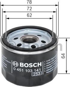 BOSCH 0 451 103 141 - Eļļas filtrs www.autospares.lv