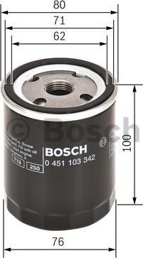 BOSCH 0 451 103 342 - Oil Filter www.autospares.lv