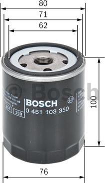 BOSCH 0 451 103 350 - Oil Filter www.autospares.lv