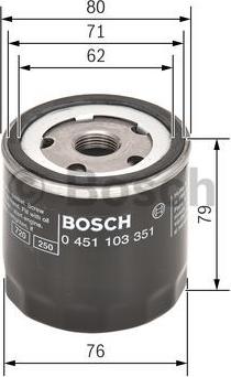 BOSCH 0 451 103 351 - Eļļas filtrs www.autospares.lv