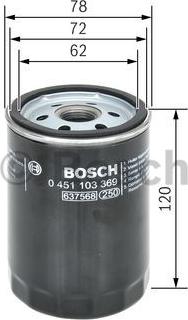 BOSCH 0 451 103 369 - Eļļas filtrs www.autospares.lv