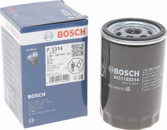 BOSCH 0 451 103 314 - Eļļas filtrs autospares.lv