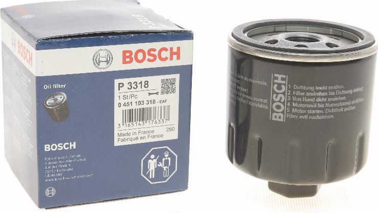 BOSCH 0 451 103 318 - Eļļas filtrs www.autospares.lv