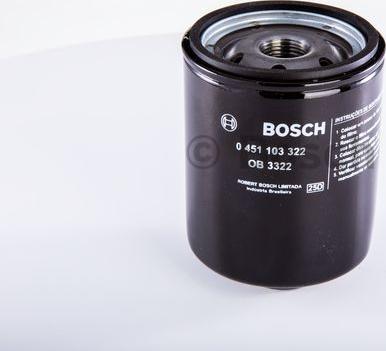 BOSCH 0 451 103 322 - Eļļas filtrs autospares.lv