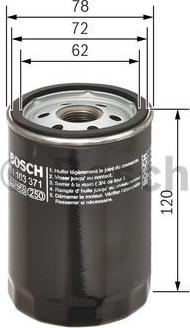 BOSCH 0 451 103 371 - Eļļas filtrs www.autospares.lv