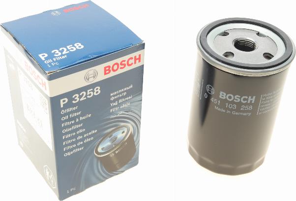 BOSCH 0 451 103 258 - Eļļas filtrs www.autospares.lv