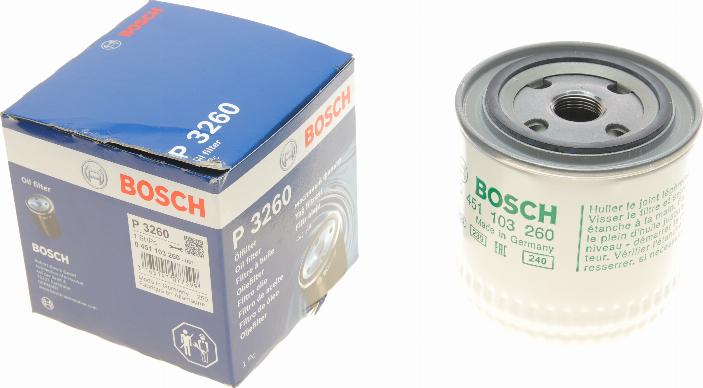 BOSCH 0 451 103 260 - Eļļas filtrs autospares.lv