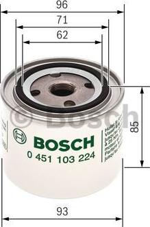 BOSCH 0 451 103 224 - Масляный фильтр www.autospares.lv