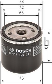 BOSCH 0 451 103 271 - Oil Filter www.autospares.lv