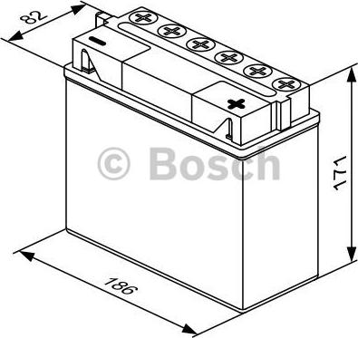 BOSCH 0 092 M4F 450 - Startera akumulatoru baterija www.autospares.lv