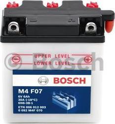 BOSCH 0 092 M4F 070 - Startera akumulatoru baterija www.autospares.lv