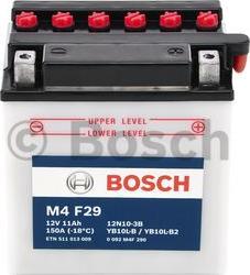 BOSCH 0 092 M4F 290 - Startera akumulatoru baterija www.autospares.lv