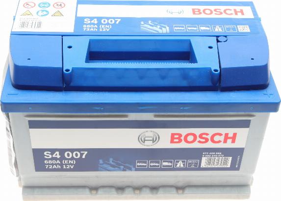 BOSCH 0 092 S40 070 - Стартерная аккумуляторная батарея, АКБ www.autospares.lv