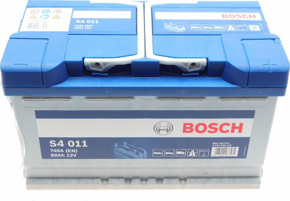 BOSCH 0 092 S40 110 - Стартерная аккумуляторная батарея, АКБ www.autospares.lv