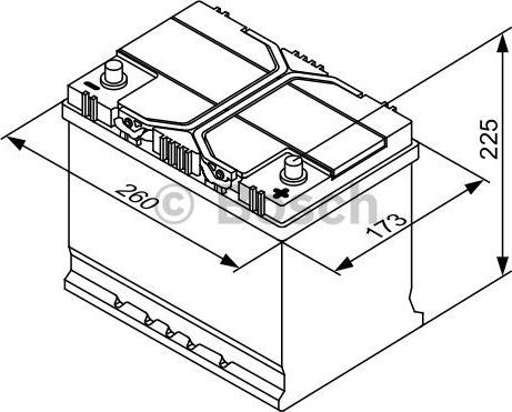 BOSCH 0 092 S40 260 - Startera akumulatoru baterija www.autospares.lv