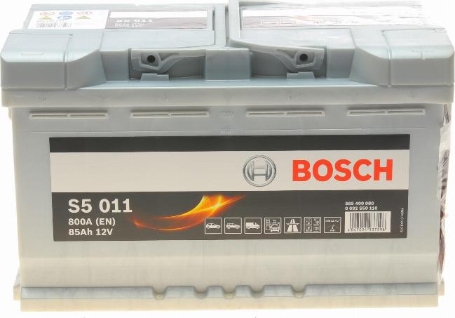 BOSCH 0 092 S50 110 - Стартерная аккумуляторная батарея, АКБ www.autospares.lv