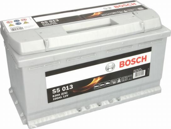 BOSCH S5013 - Стартерная аккумуляторная батарея, АКБ www.autospares.lv