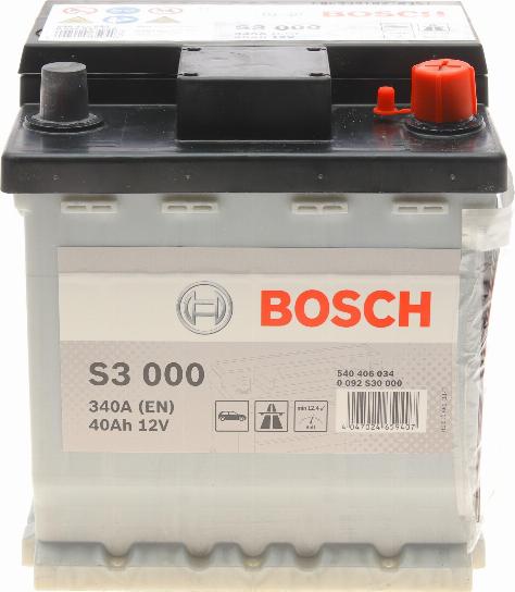 BOSCH 0 092 S30 000 - Стартерная аккумуляторная батарея, АКБ www.autospares.lv