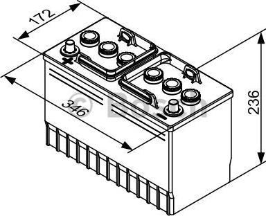 BOSCH 0 092 T30 360 - Startera akumulatoru baterija www.autospares.lv