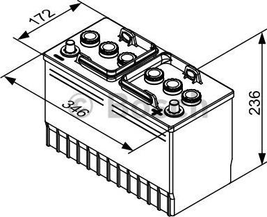 BOSCH 0 092 T30 300 - Startera akumulatoru baterija www.autospares.lv