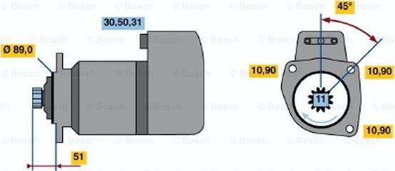 BOSCH 0 001 416 044 - Starteris www.autospares.lv