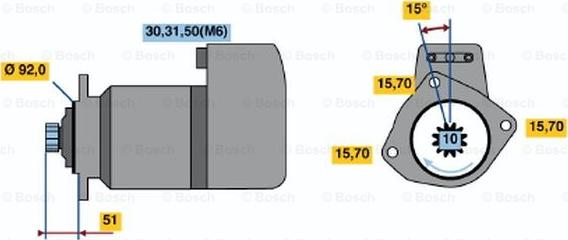 BOSCH 0 001 416 046 - Starter www.autospares.lv