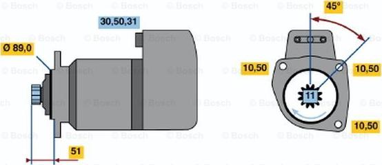 BOSCH 0 001 416 043 - Starteris autospares.lv