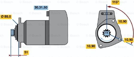 BOSCH 0 001 416 069 - Starteris www.autospares.lv