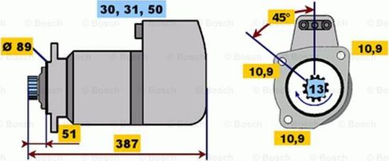 BOSCH 0 001 416 064 - Стартер www.autospares.lv