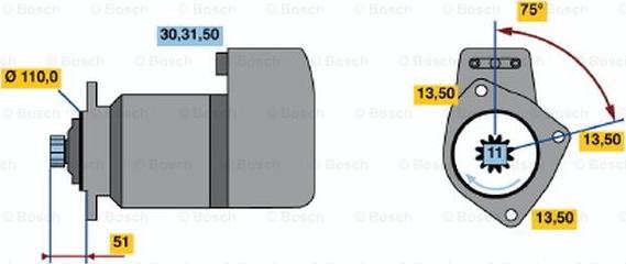 BOSCH 0 001 416 068 - Starteris www.autospares.lv