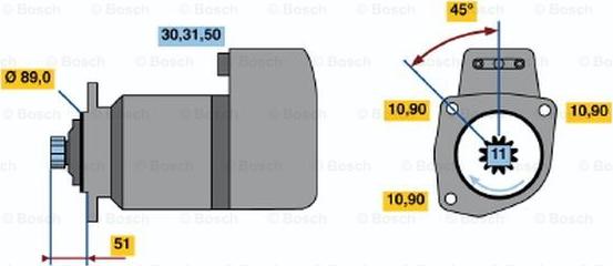 BOSCH 0 001 416 008 - Стартер www.autospares.lv