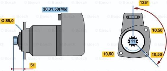 BOSCH 0 001 416 003 - Starteris www.autospares.lv