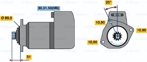 BOSCH 0 001 416 080 - Starteris www.autospares.lv