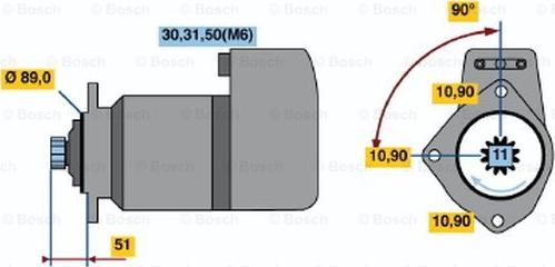 BOSCH 0 001 416 036 - Starteris www.autospares.lv