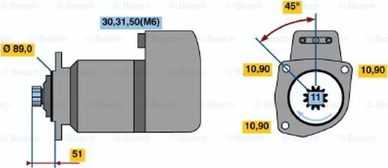 BOSCH 0 001 416 038 - Стартер www.autospares.lv