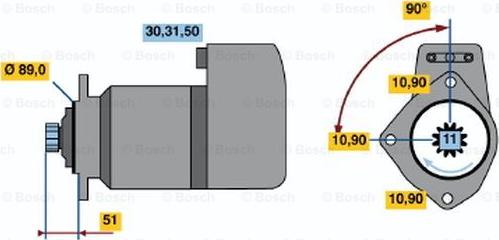 BOSCH 0 001 416 033 - Starteris www.autospares.lv