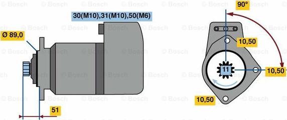 BOSCH 0 001 416 032 - Starteris www.autospares.lv