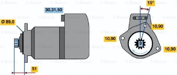 BOSCH 0 001 416 025 - Starteris www.autospares.lv