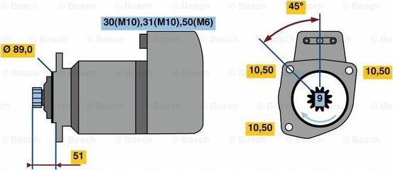 BOSCH 0 001 416 024 - Стартер www.autospares.lv