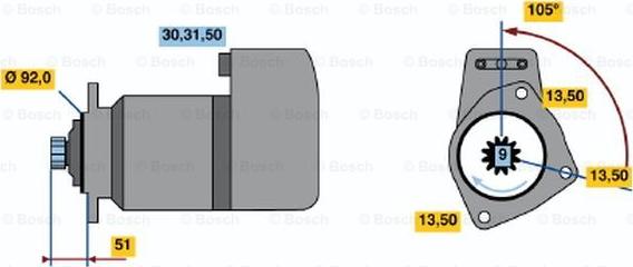 BOSCH 0 001 416 074 - Стартер www.autospares.lv