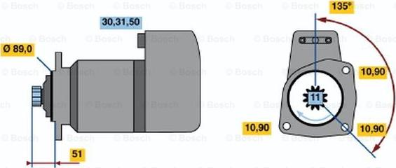 BOSCH 0 001 416 075 - Стартер www.autospares.lv