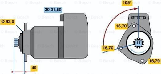 BOSCH 0 986 013 450 - Starteris autospares.lv