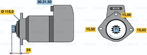 BOSCH 0 001 417 064 - Starteris www.autospares.lv