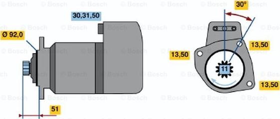 BOSCH 0 001 417 066 - Starter www.autospares.lv