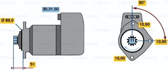 BOSCH 0 001 417 068 - Starteris www.autospares.lv