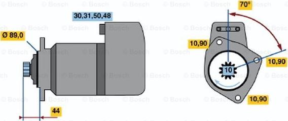 BOSCH 0 001 417 015 - Starteris www.autospares.lv