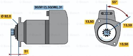 BOSCH 0 001 417 076 - Starteris www.autospares.lv