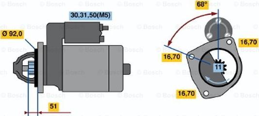 BOSCH 0 001 420 011 - Starteris autospares.lv