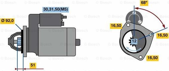 BOSCH 0 001 420 013 - Starteris autospares.lv